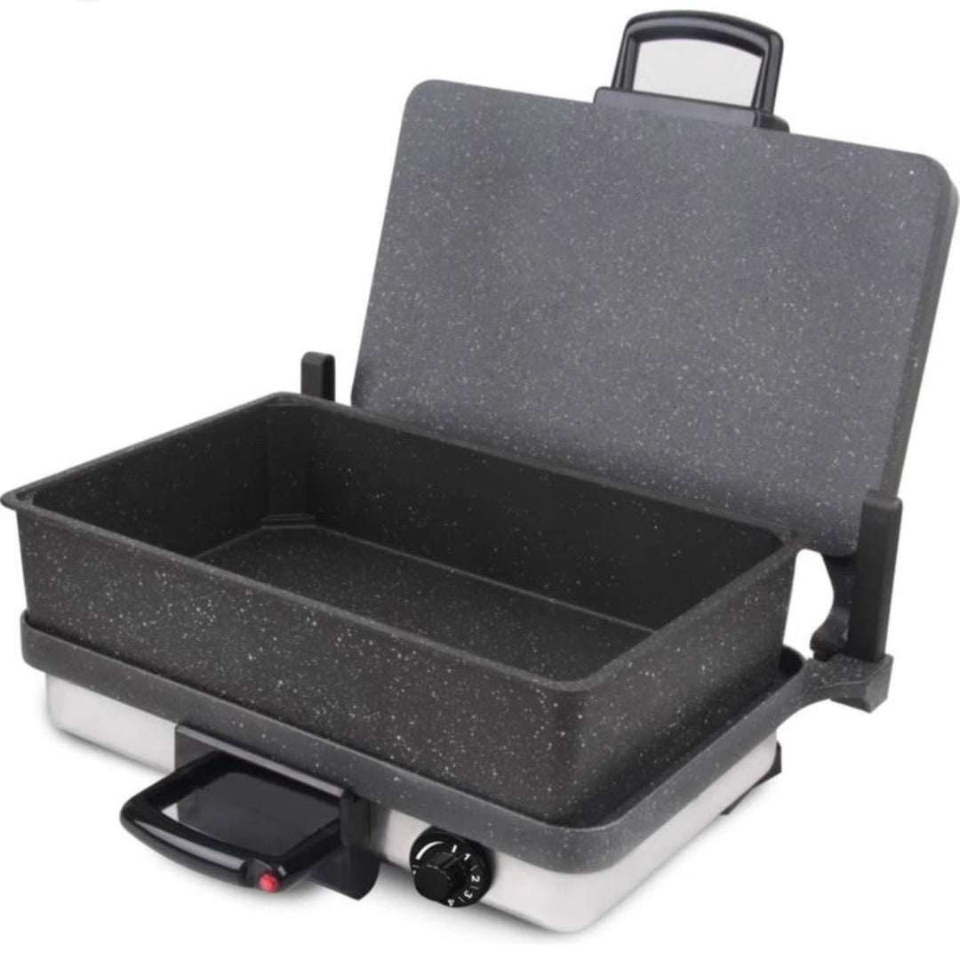 Silex Aluminium Granit Dyb Bradepande (Tepsi) Til Kontaktgrill - 37 x 24 x 8,5 cm - Løven Home