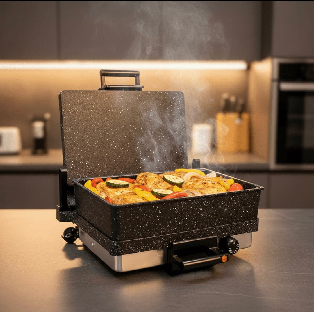 silex fra mærket Ferveo multigrill toastmaskine - 2000 W - 18 cm 38 cm 35 cm - Løven Home