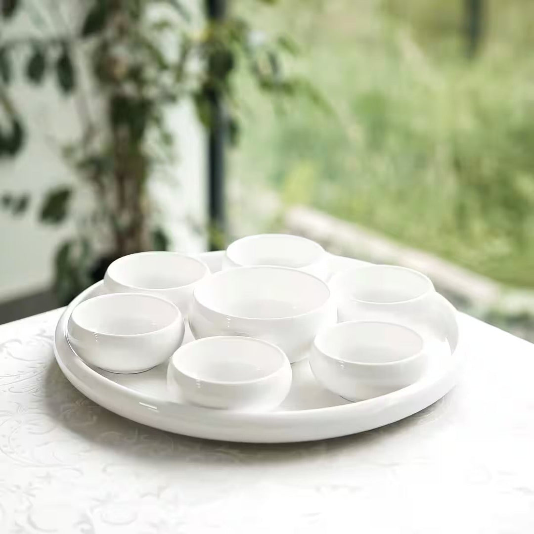 Snackskål Belicia – 8 dele sæt i porcelæn - Løven Home