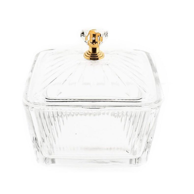 Snackskålesæt i Guldstativ 6 stk. m/låg 13 dele - Almina - Løven Home