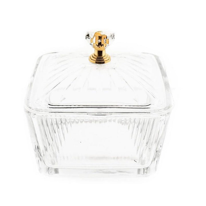 Snackskålesæt i Guldstativ 6 stk. m/låg 13 dele - Almina - Løven Home