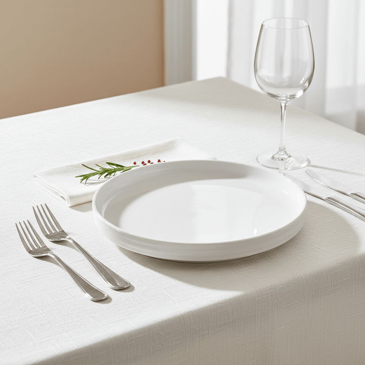 <strong>Almina Belicia</strong><i></br>Tallerkensæt</br></i>Hvid i porcelæn til 6 pers. - Løven Home