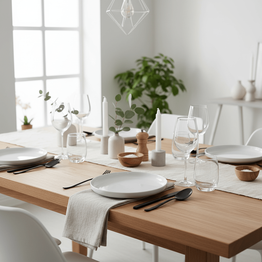 <strong>Almina</strong></br> <i>Tallerkensæt</i> </br>Hvid porcelæn i 28 dele til 6 Pers. - Løven Home