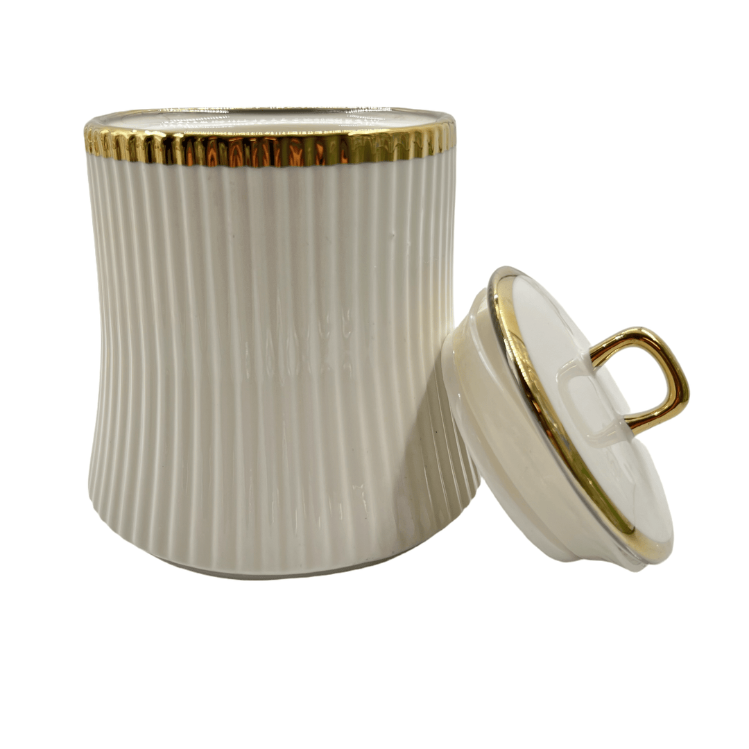 <strong>Almina</strong></br><i>Krydderisæt</i></br> Hvid/Guld i porcelæn - Løven Home