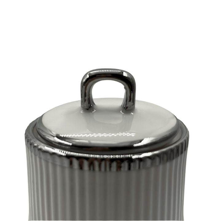 <strong>Almina</strong></br><i>Krydderisæt</i></br>Hvid/Sølv i porcelæn - Løven Home