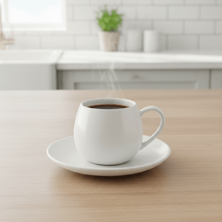 <strong>Schäfer Moon</strong></br> <i>Kaffesæt</i> </br>Råhvid porcelæn i 12 dele til 6 Pers. - Løven Home