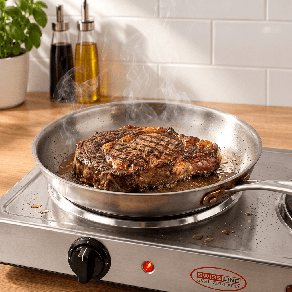 Swiss Line - Dobbelt Kogeplade – 2500 W - Løven Home