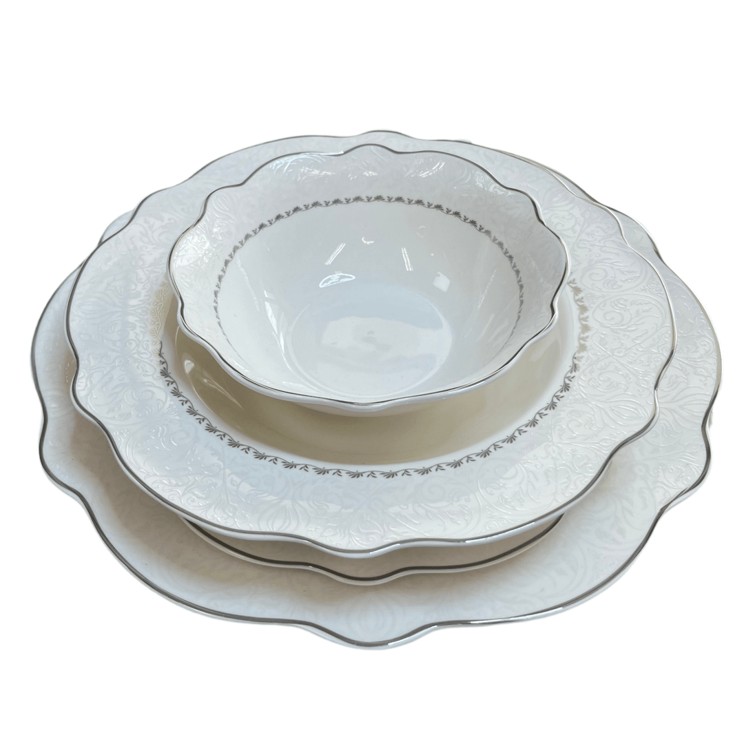 Tallerkensæt 24 Dele 6 Pers. - Schäfer Apollon Silver - Løven Home