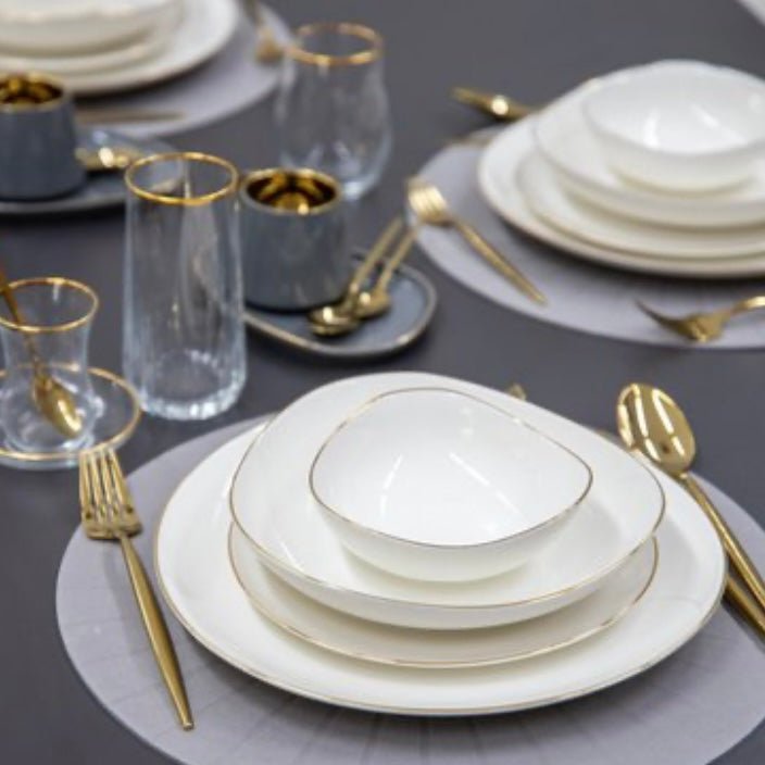 Tallerkensæt 24 Dele 6 Pers. - Schäfer Artemis Gold - Løven Home