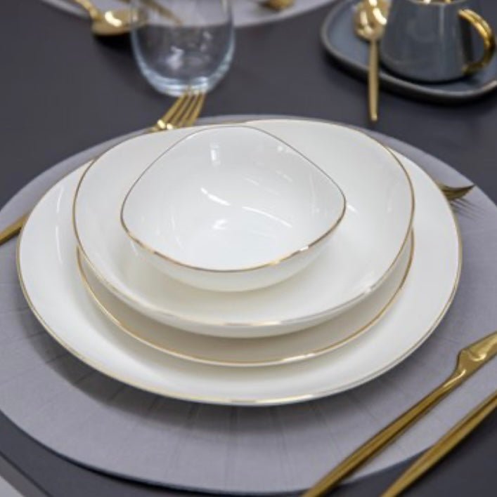 Tallerkensæt 24 Dele 6 Pers. - Schäfer Artemis Gold - Løven Home