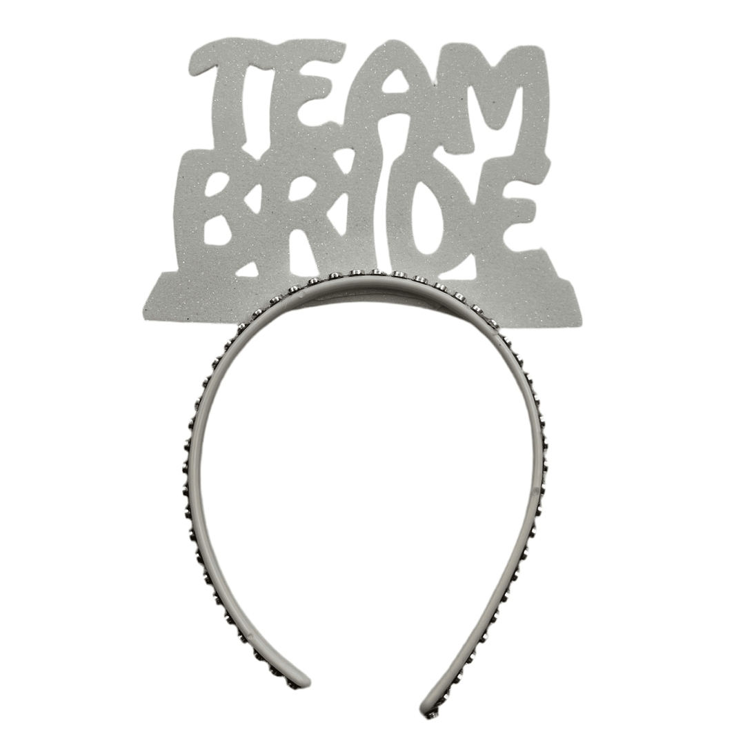 “Team Bride” Hårbøjlesæt Hennafest/Polterabend 11 stk. Hvid eller Sort - Løven Home