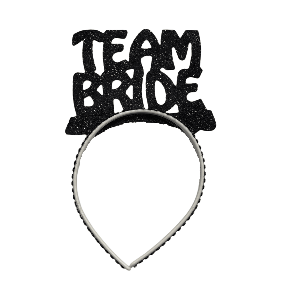 “Team Bride” Hårbøjlesæt Hennafest/Polterabend 11 stk. Hvid eller Sort - Løven Home