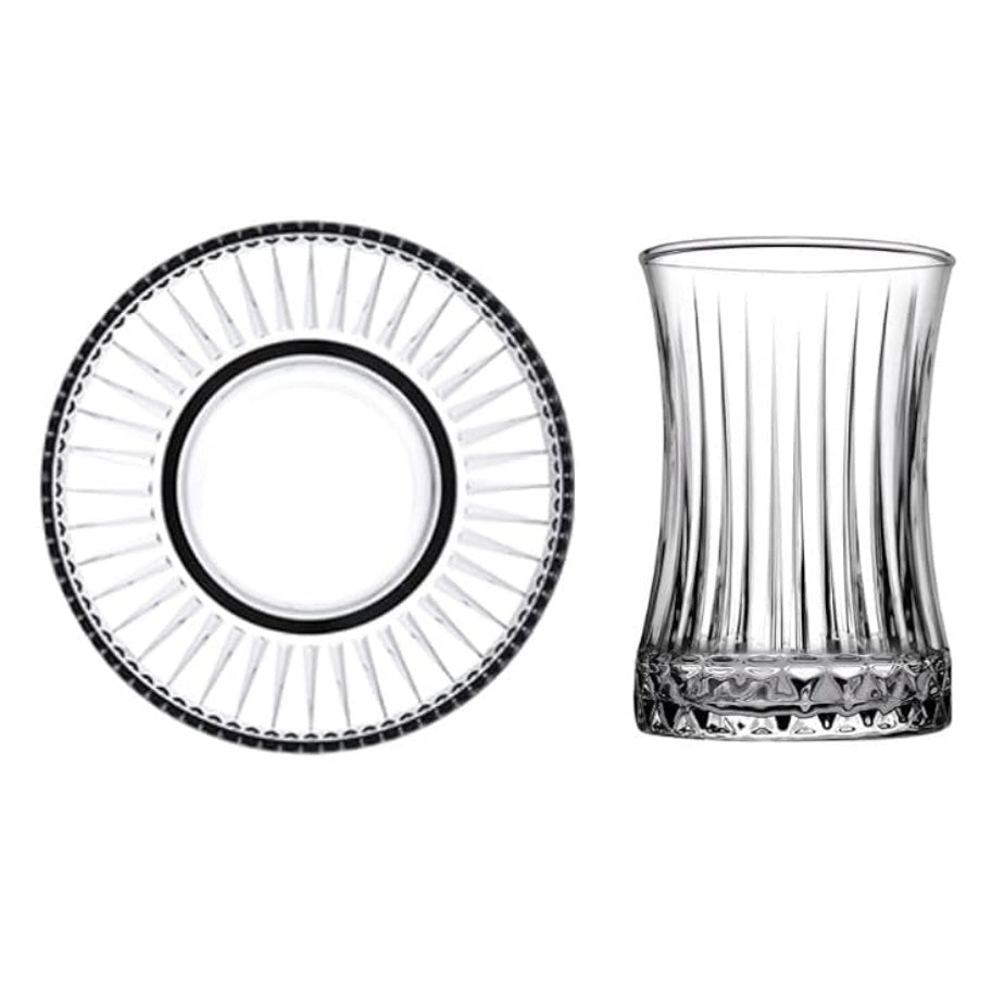 Teglas - og Underkopsæt 12 Dele 170 ml. - Diamonds Elysia - Løven Home