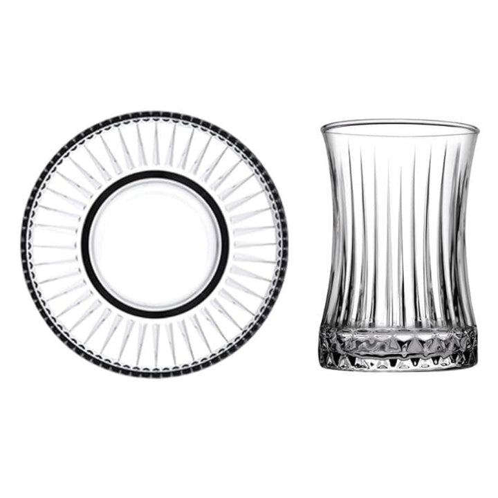 Teglas - og Underkopsæt 12 Dele 170 ml. - Diamonds Elysia - Løven Home