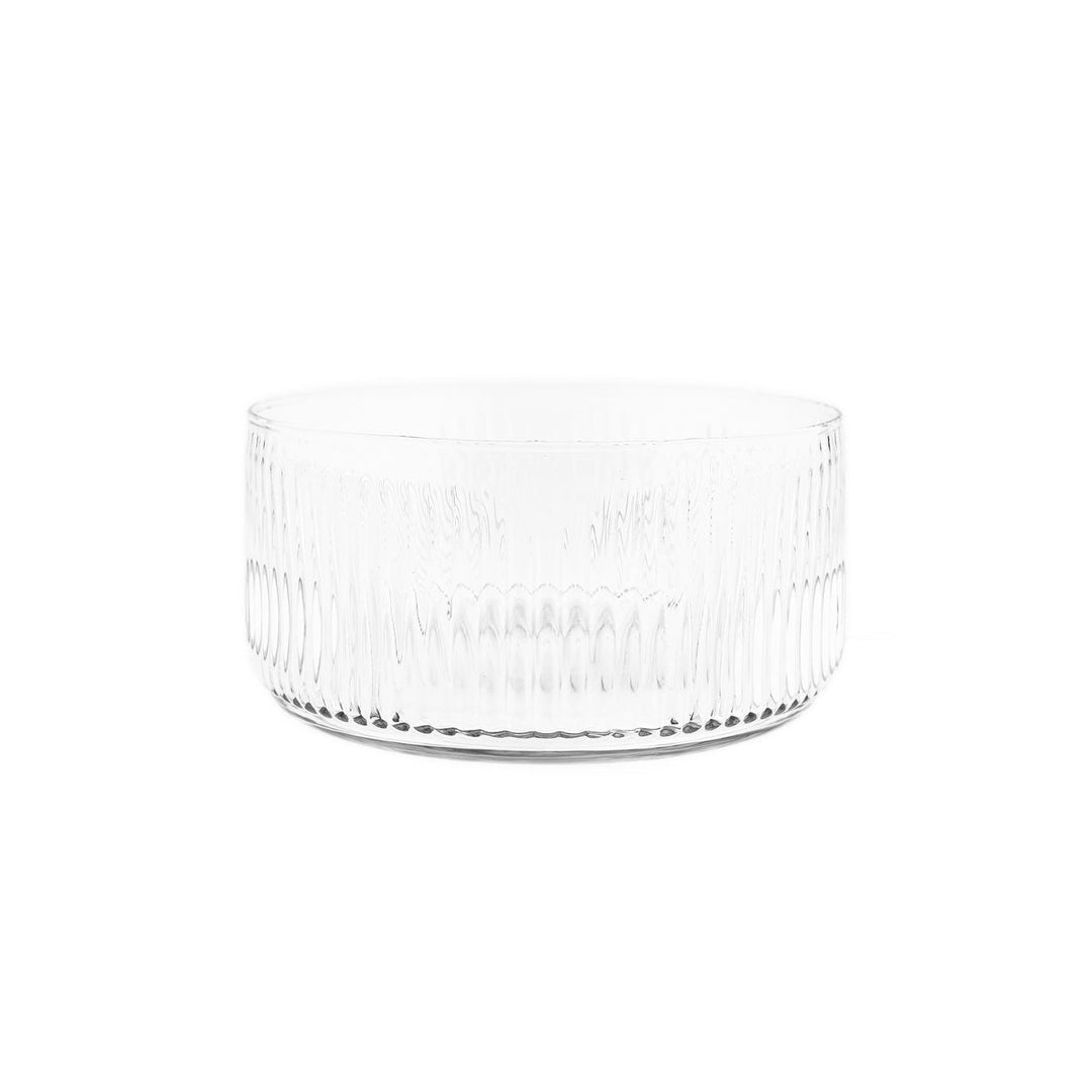 Terra Vetro Medio Glasskål med Træstativ – 24 cm - Løven Home