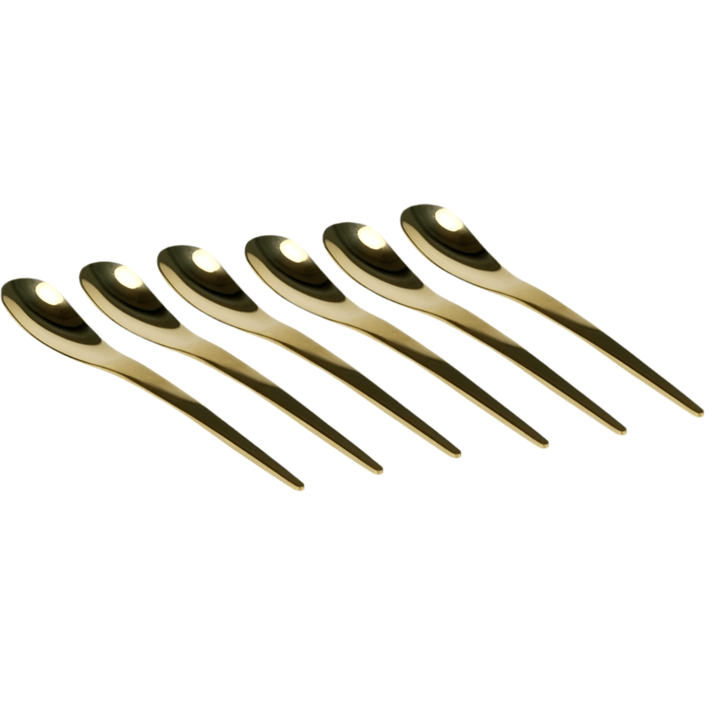 Teskesæt 6 stk. Blank Guld - Ferveo Tarz - Løven Home