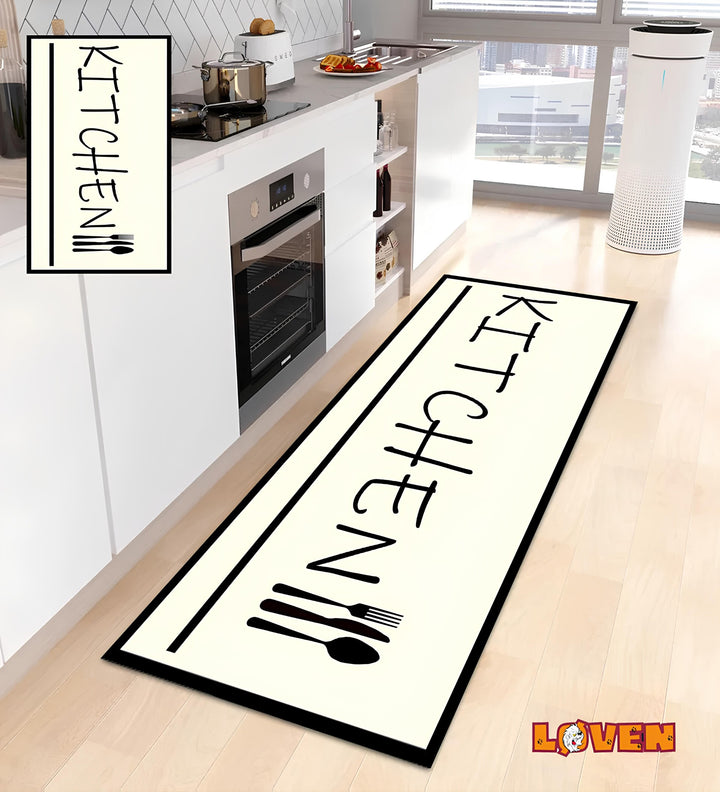 Løven Vaskbart Tæppe - Kitchen 022 Cream