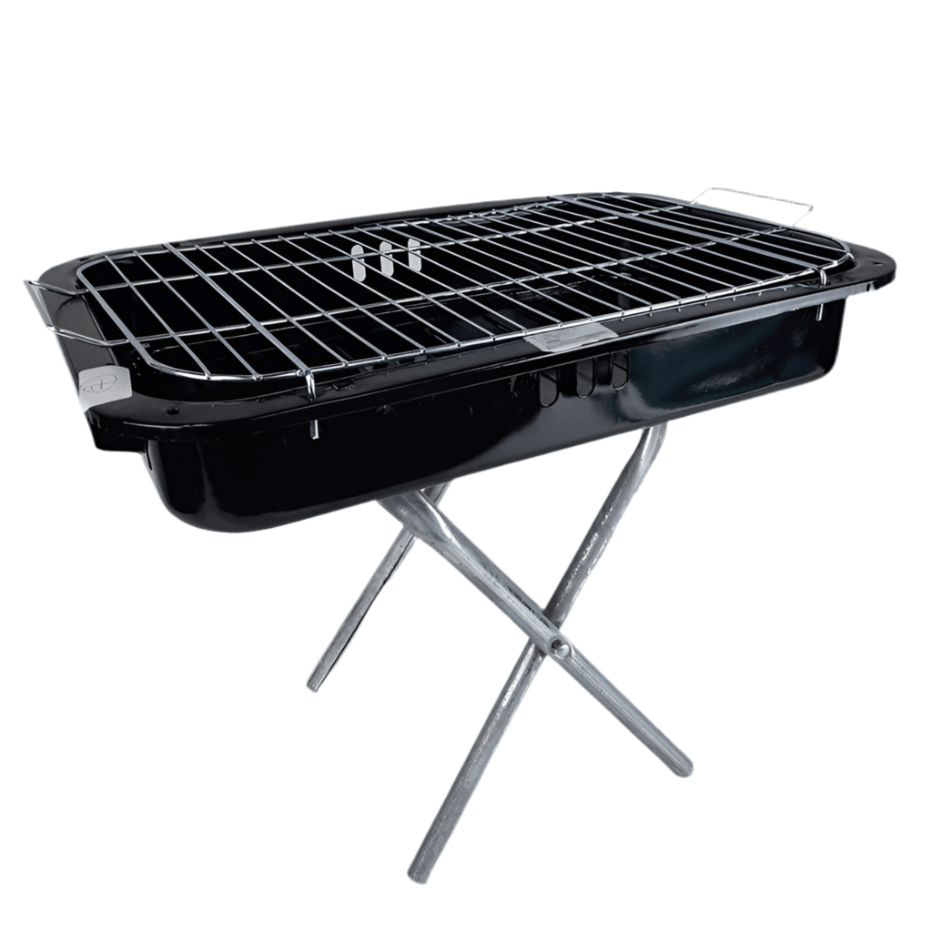 Transportabel BBQ Kulgrill 3 dele - 65x38x44 cm - Sort - Løven Home