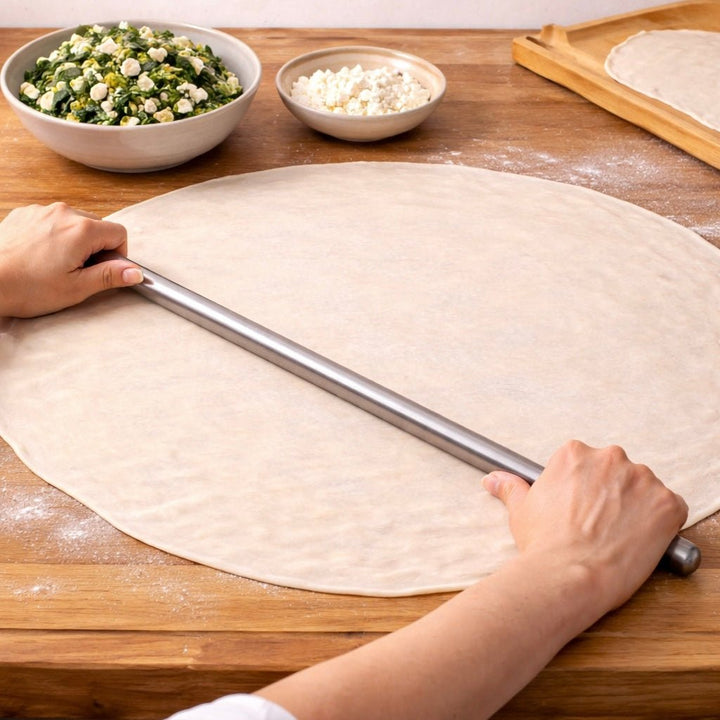 Tynd Dej - og Kagerulle i rustfrit stål - 80 cm - Løven Home