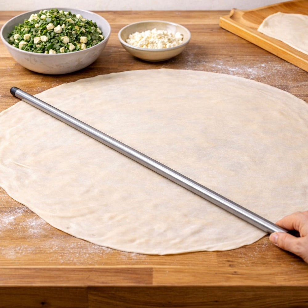 Tynd Dej - og Kagerulle i rustfrit stål - 80 cm - Løven Home