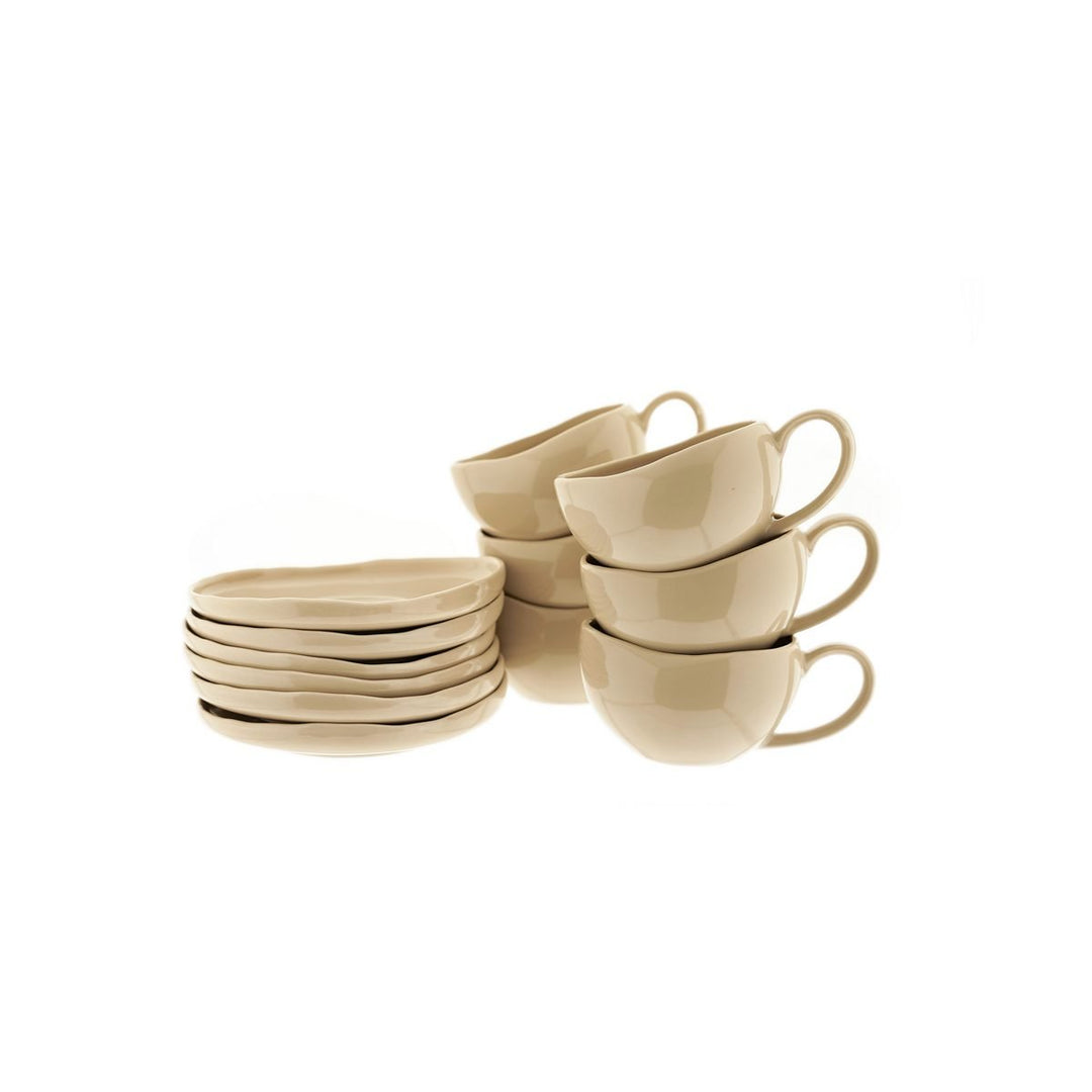 Wave Biscuit kaffeservice (12 dele) - Løven Home