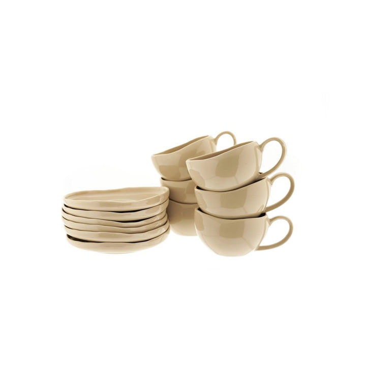Wave Biscuit kaffeservice (12 dele) - Løven Home