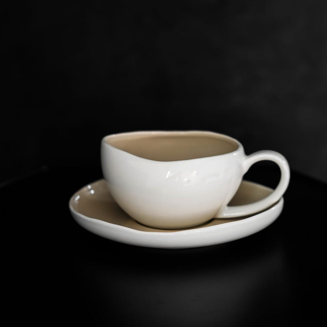 Wave Cream kaffeservice (12 dele) - Løven Home