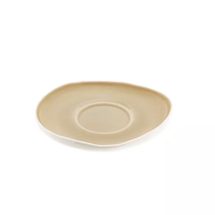 Wave Cream porcelæn underkopper - 6 stk. fra Almina - Løven Home