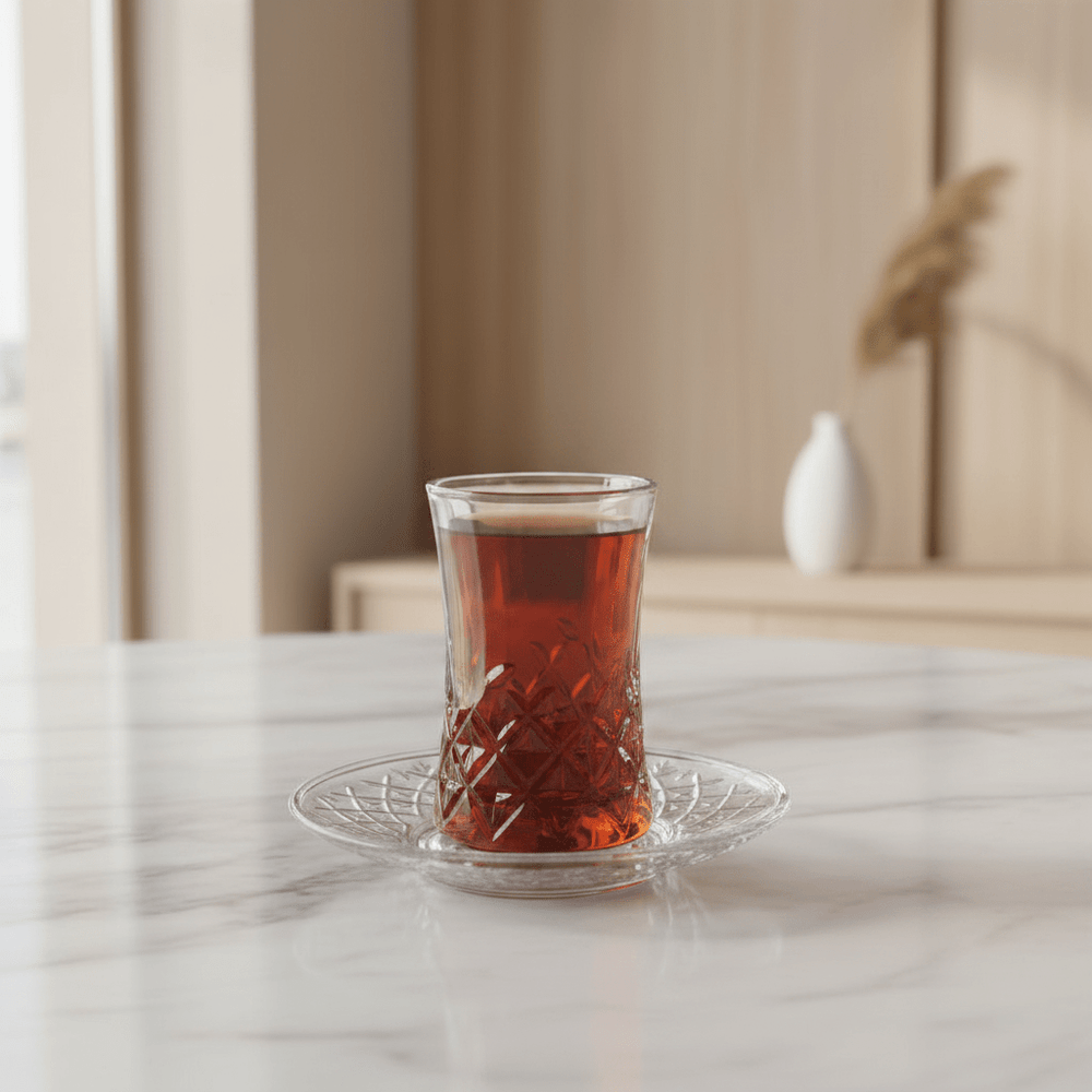 Weissberg - Diamantskåret teglassæt - 150 ml | Krystalglas | Klar | 12 dele | 6 pers. | W2986 - Løven Home