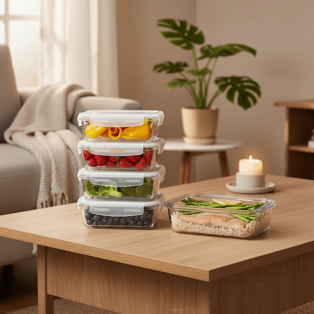 Weissberg Glas Madopbevaringsboks m/låg | Rektangulær | 620 ml - Løven Home