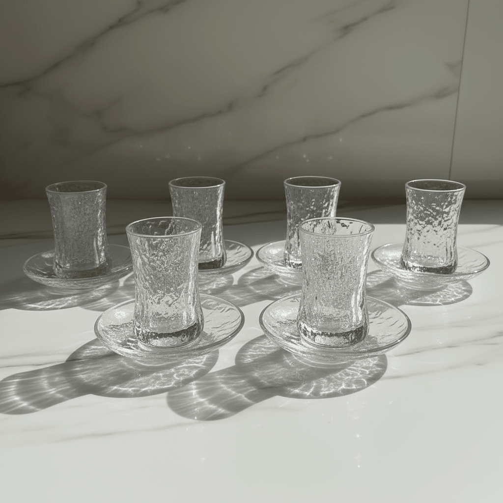 Weissberg - Hamret teglassæt - 150 ml | Krystalglas | Klar | 12 dele | 6 pers. | W2969 - Løven Home