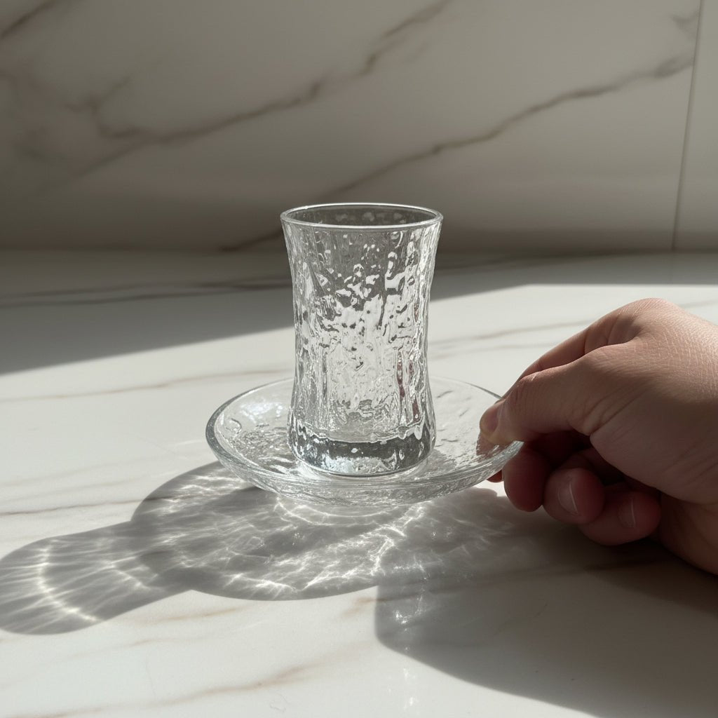 Weissberg - Hamret teglassæt - 150 ml | Krystalglas | Klar | 12 dele | 6 pers. | W2969 - Løven Home
