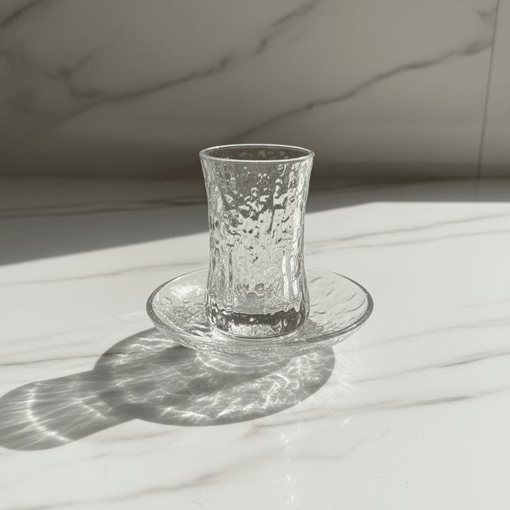 Weissberg - Hamret teglassæt - 150 ml | Krystalglas | Klar | 12 dele | 6 pers. | W2969 - Løven Home