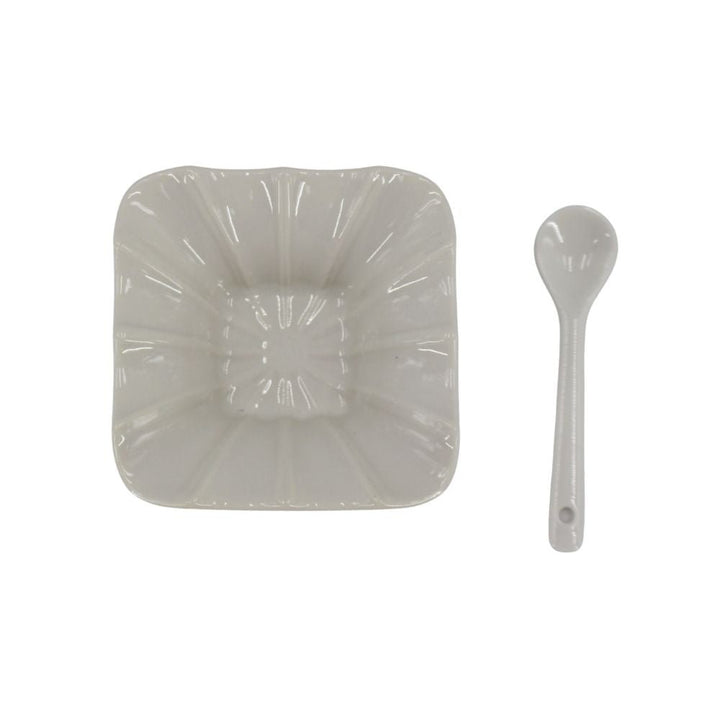 Weissberg Home 6 stk. Tapas Skåle med Skeer Porcelæn Hvid - Løven Home