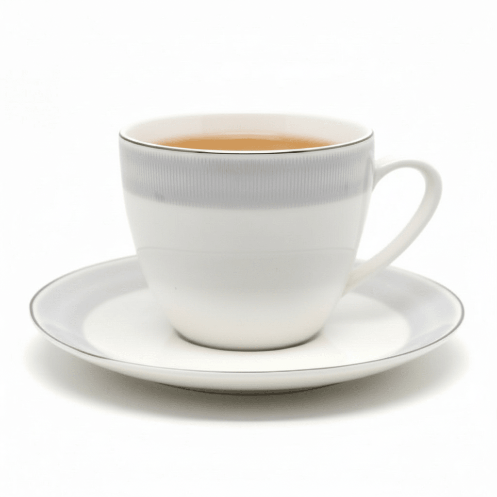 Weissberg Home Kaffekoppesæt 12 dele | Hvid/Sølv/Blå - Stribet - Løven Home