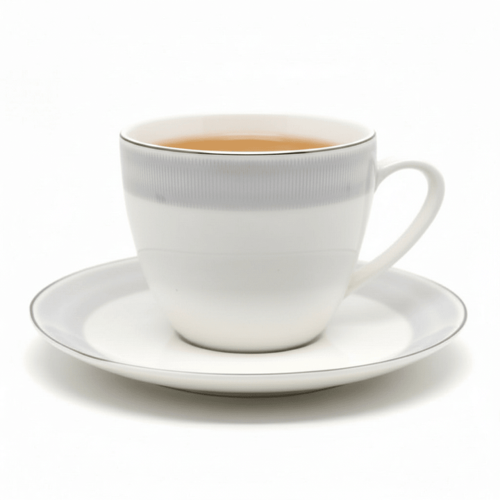 Weissberg Home Kaffekoppesæt 12 dele | Hvid/Sølv/Blå - Stribet - Løven Home