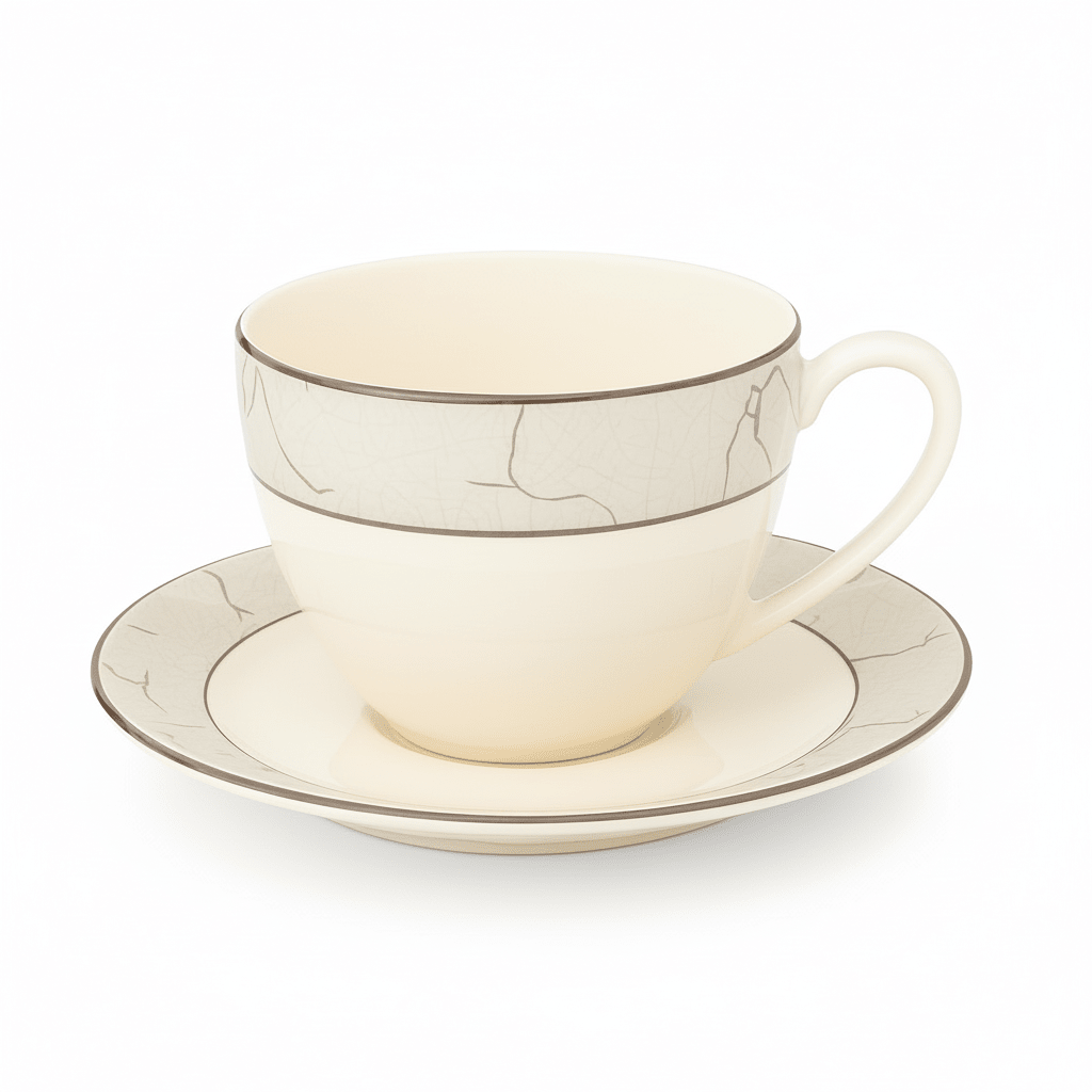 Weissberg Home Kaffekoppesæt 12 dele | Hvid/Sølv/Grå - Løven Home