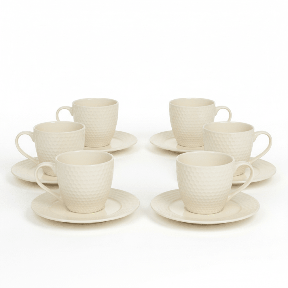 Weissberg Home Mønstret Porcelæn Kaffekoppesæt 12 Dele - Løven Home