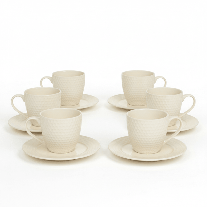 Weissberg Home Mønstret Porcelæn Kaffekoppesæt 12 Dele - Løven Home