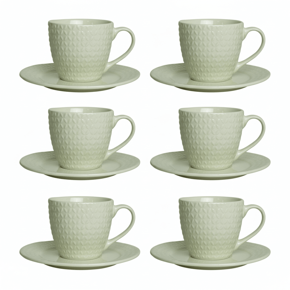 Weissberg Home Porcelæn Kaffekoppesæt 12 dele | Mønstret - Løven Home