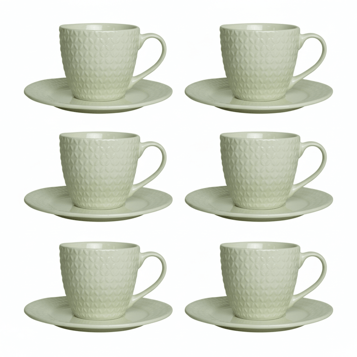 Weissberg Home Porcelæn Kaffekoppesæt 12 dele | Mønstret - Løven Home