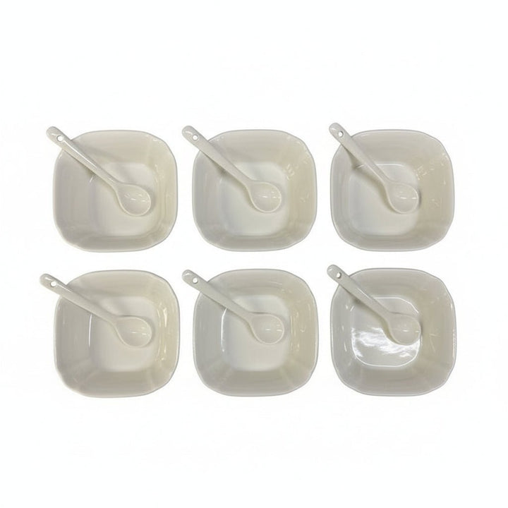 Weissberg Home Tapassæt 12 dele - Porcelæn - Hvid - Løven Home