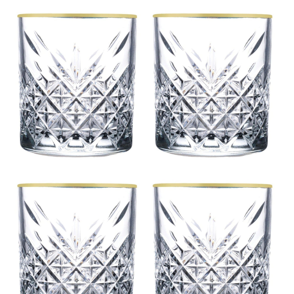 Drikkeglassæt 4 stk. 345 ml. - fra Pasabahce Golden Touch Timeless - Løven Home
