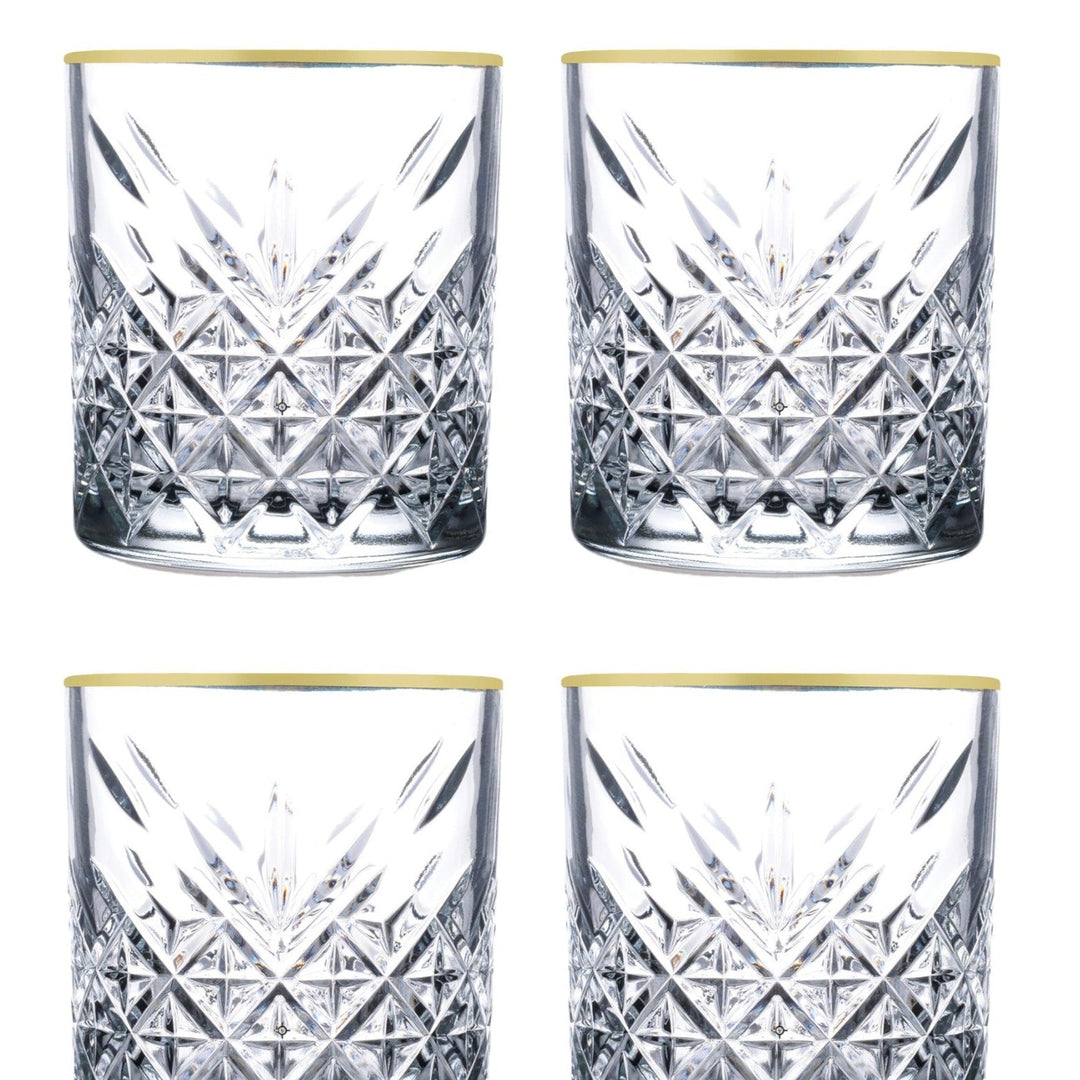 Drikkeglassæt 4 stk. 345 ml. - fra Pasabahce Golden Touch Timeless - Løven Home