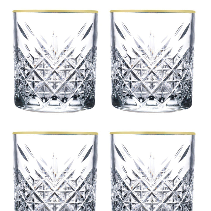 Drikkeglassæt 4 stk. 345 ml. - fra Pasabahce Golden Touch Timeless - Løven Home
