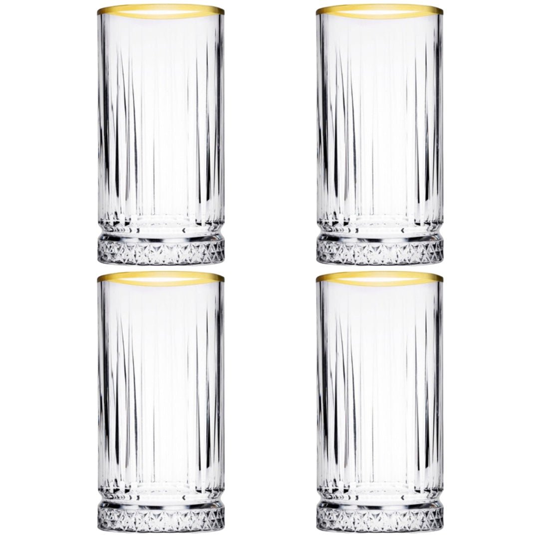 Drikkeglassæt 4 stk. 450 ml. - fra Pasabahce Golden Touch Elysia - Løven Home