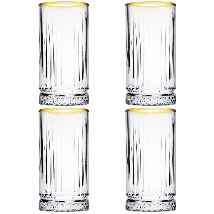 Drikkeglassæt 4 stk. 450 ml. - fra Pasabahce Golden Touch Elysia - Løven Home