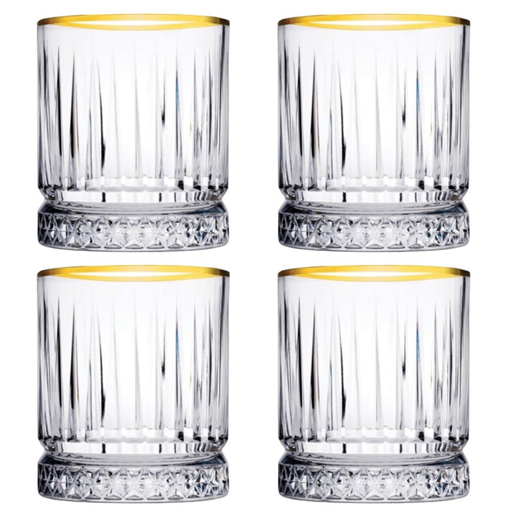 Drikkeglassæt m/Guldkant 4 stk. 355 ml. - Pasabahce Golden Touch Elysia - Løven Home