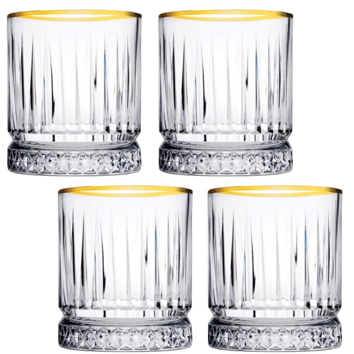 Drikkeglassæt m/Guldkant 4 stk. 355 ml. - Pasabahce Golden Touch Elysia - Løven Home