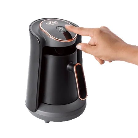 Elektrisk tyrkisk Kaffemaskine 480W - Arzum Okka Minio Chrome Sort/Sølv - Løven Home